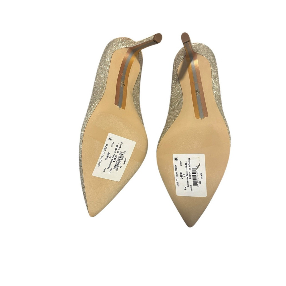 Sam Edelman Pumps Light Gold Sparkle Pointy Toe 9.5 - Picture 6 of 7